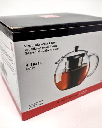 Teiera in vetro con infusore - 700 ml