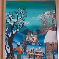 Quadro Naif Olio su Tela firmato e numerato