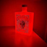 Lampada artigianale gin  Amuerte rosso