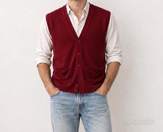 Gilet cardigan vintage made in Italy lana tg. L