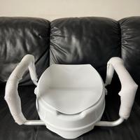 Rialzo WC per Anziani con Braccioli e Coperchio