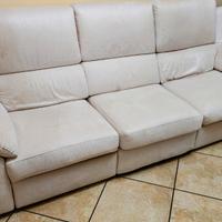 Divano poltrone  sofà colore beige relax elettrico
