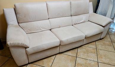 Divano poltrone  sofà colore beige relax elettrico