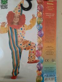 Vestito carnevale clown bambino 4/7 anni