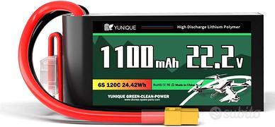 Batteria LiPo 22.2V 1100mAh 120C XT60 RC