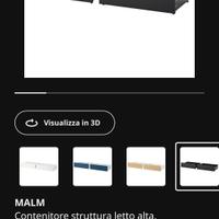 4 Malm IKEA - contenitori sotto letto