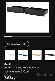 4 Malm IKEA - contenitori sotto letto