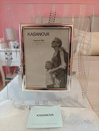 Cornice per foto in cristallo e argento