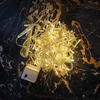 Mini luci natalizie con giochi di luce bianca 2 pz