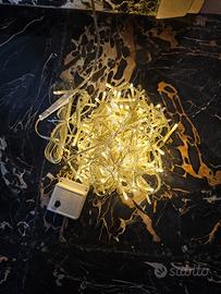 Mini luci natalizie con giochi di luce bianca 2 pz