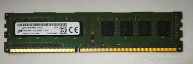Memoria RAM 4GB DDR3 Micron 1600MHz