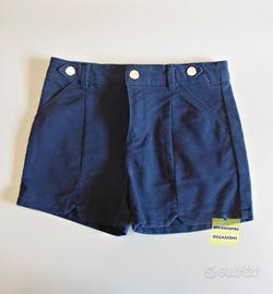 Pantaloncini shorts Bambina 7 anni tinta unita blu