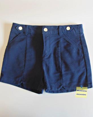 Pantaloncini shorts Bambina 7 anni tinta unita blu