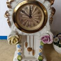 Orologio ceramica capodimonte + vasetto