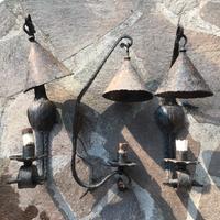 Lampade XIX secolo in ferro battuto