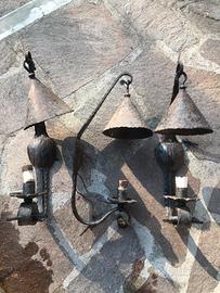Lampade XIX secolo in ferro battuto