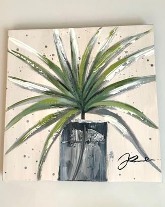 Quadro in tela pianta su vaso