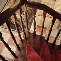 Scala in legno iroko