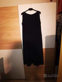 vestito lungo già jacquard colore blu tessuto di c