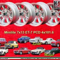 4 pz cerchi Mini Minilite 7x13 ET-7 4x101.6