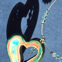 Collana 💚 in Ceramica e Swarovski Azzurri