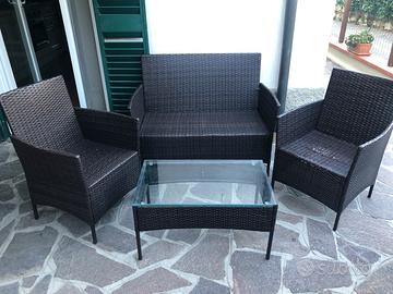 Salottino da giardino in RATTAN