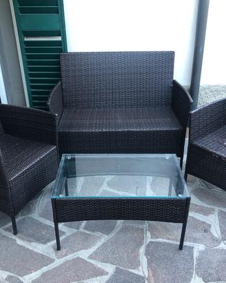 Salottino da giardino in RATTAN