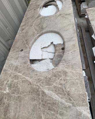 Marno tandra grey Piano bagno doppio lavabo