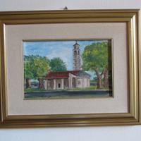 Dipinto quadro decorativo paesaggio 38x48