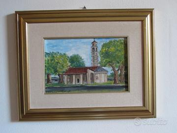 Dipinto quadro decorativo paesaggio 38x48