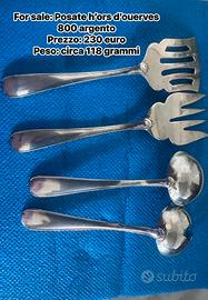 Hors d'oeuvre set - .800 Argento massiccio