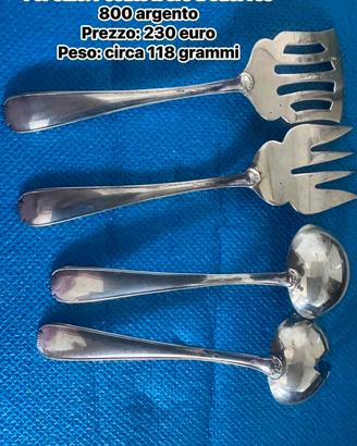 Hors d'oeuvre set - .800 Argento massiccio