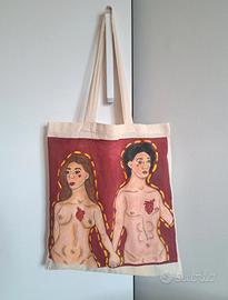 tote bag personalizzata dipinta a mano 
