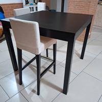 tavolo alto quadrato con 4 sgabelli 