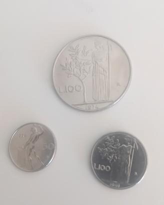 monete da 50 e 100 lire piccole