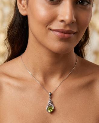 Ciondolo in Argento 925 con Peridoto Naturale e Zi