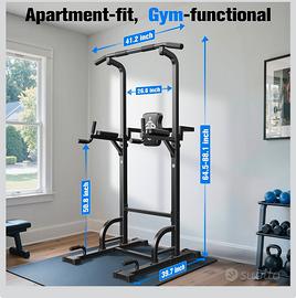 Power Tower Dip Station Barra per trazioni