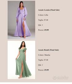 Vestito elegante taglia 48