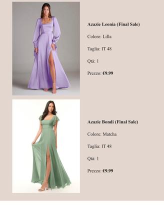 Vestito elegante taglia 48