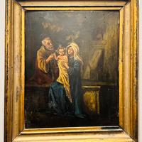 Dipinto Sacra Famiglia scuola napoletana