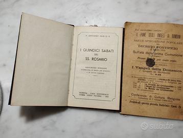 libretto prima Comunione del 1911 e Preghiere 1955