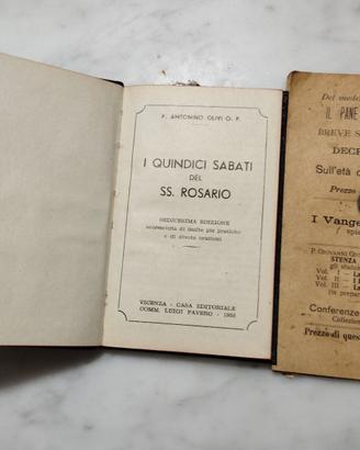 libretto prima Comunione del 1911 e Preghiere 1955
