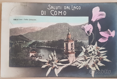 Cartolina lago di Como - Isola Comacina