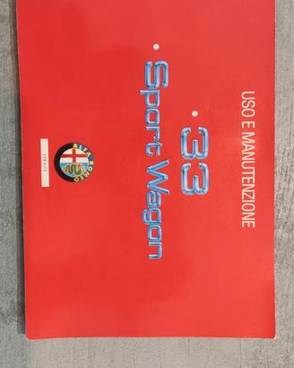 Manuale uso e manutenzione Alfa Romeo 33