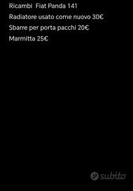 pezzi fiat panda 141