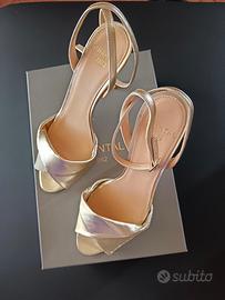 Sandali in pelle oro