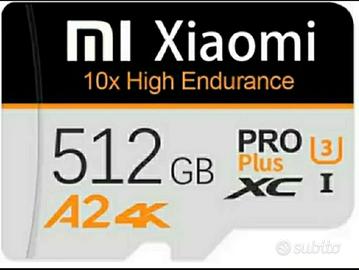 2 Micro SD card Xiaomi 4K da 512 gigabyte 