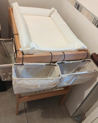 Fasciatoio ikea con cuscino e organizer