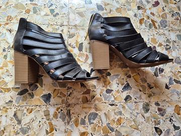 Scarpe décolleté nero sandalo tacco taglia5 cm22,5