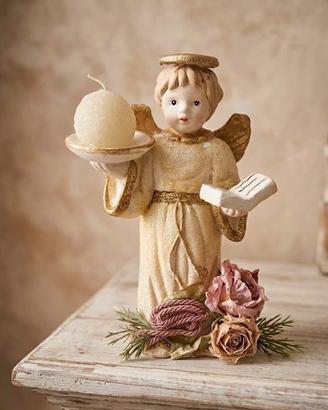 Statuetta Angelo di Natale in ceramica